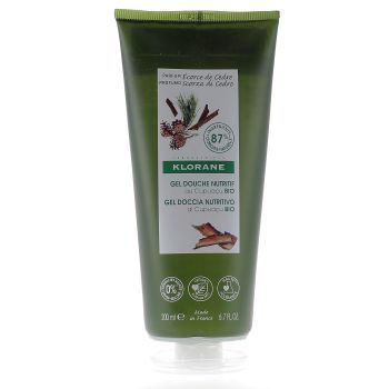 Gel douche nutritif au Cupuaçu bio Écorce de Cèdre Klorane - tube de 200ml
