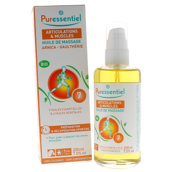 Articulations et muscles Huile de massage arnica et gaulthérie bio Puressentiel