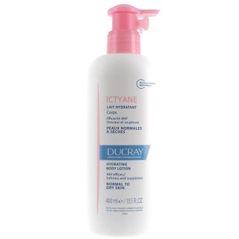 Ictyane Lait hydratant corps Ducray - flacon à pompe de 400 ml