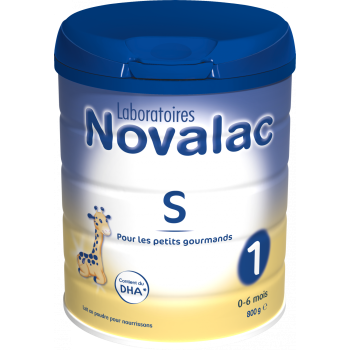Lait en poudre Novalac S pour les gourmands de 0 à 6 mois - pot de 800 g