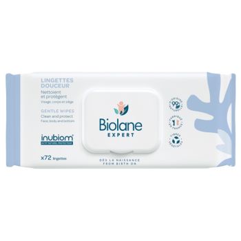 Lingettes douceur Biolane Expert - sachet de 72 lingettes
