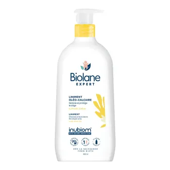 Liniment oléo-calcaire à l'huile d'olive Biolane Expert - flacon-pompe de 500ml