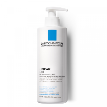Lipikar Lait relipidant corps anti-dess&egrave;chement 48H La Roche-Posay - flacon de 400 ml