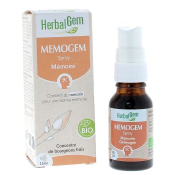 Memogem spray mémoire bio Herbalgem - spray de 15ml