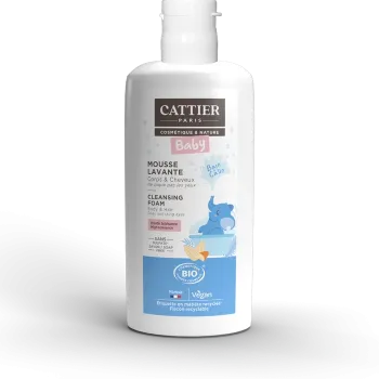 Mousse lavante bébé bio Cattier - flacon de 150 ml