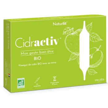 Naturfit Cidractiv bio Ineldea - boite de 10 ampoules