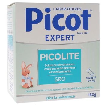Picolite soluté de réhydratation Picot - boîte de 10 sachets de 18g