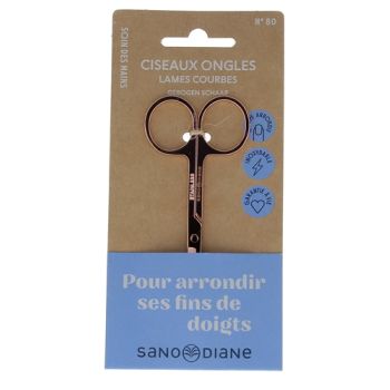 Ciseaux à ongles lames courbes Sanodiane - 1 paire de ciseaux