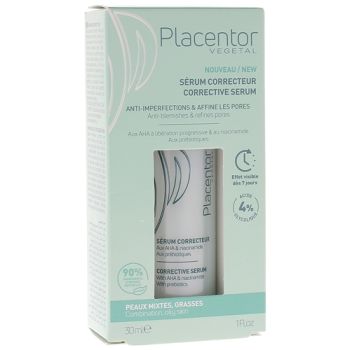 S&eacute;rum correcteur peaux mixtes &agrave; grasses Placentor v&eacute;g&eacute;tal - flacon de 30ml