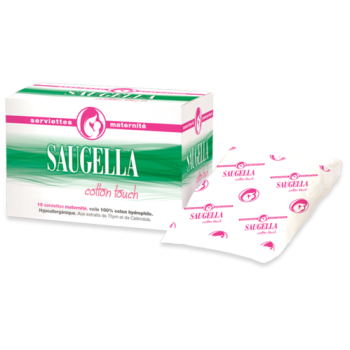 Serviettes Maternité Cotton Touch Saugella - 10 serviettes maternité