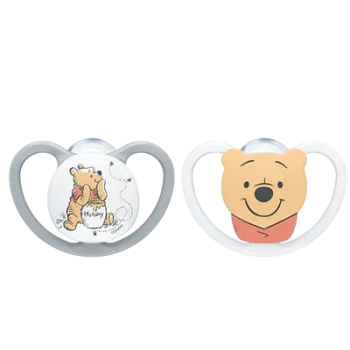 Space Sucette silicone Winnie 6-18 mois NUK - lot de 2 sucettes