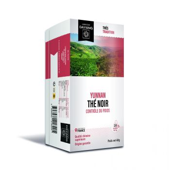 Thé noir original Yunnan réduction des graisses Dayang - boîte de 20 sachets