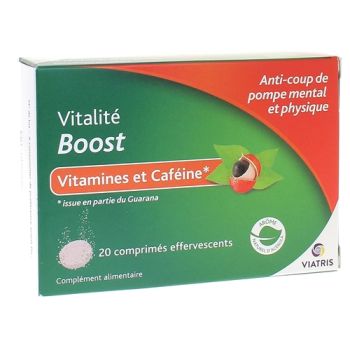 Vitalité boost Viatris - boîte de 20 comprimés effervescents