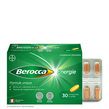 Berocca Energie Vitamine B et C, magnésium et Zinc 30 comprimés pelliculés