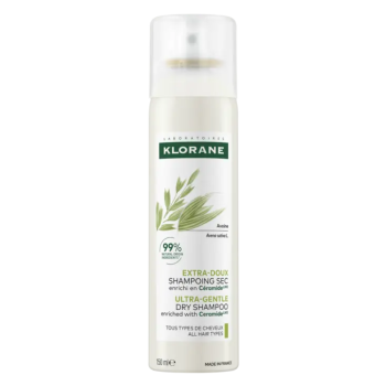 Shampoing sec extra-doux à l'avoine et céramide Klorane - spray de 150ml