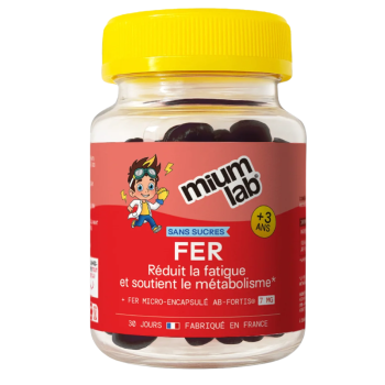 Fer enfants sans sucres Mium Lab - pot de 30 gummies 