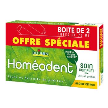 Dentifrice Homéodent soin complet dents et gencives goût citron Boiron