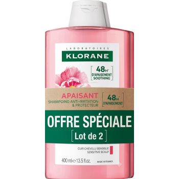 Shampoing anti-irritation et protecteur Klorane - lot de 2 flacons 