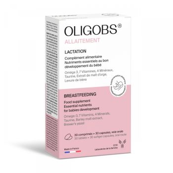 Oligobs Allaitement Laboratoire Ccd - Boite de 30 comprimés + 30 capsules