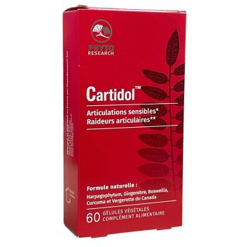 Cartidol Articulations sensibles Phyto Research - boite de 60 gélules végétales