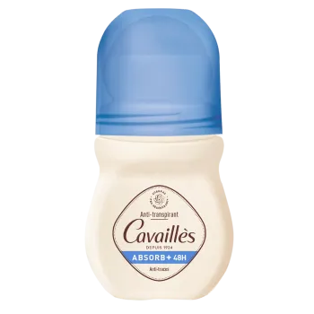 Déodorant Absorb+ anti-transpirant et anti-traces 48H Rogé Cavaillès - roll-on de 50 ml
