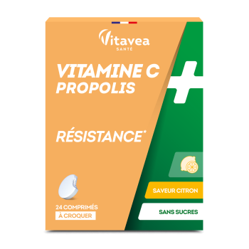 Vitamine C + Propolis Résistance Vitavea - boite de 24 comprimés à croquer