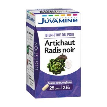 Artichaut Radis Noir Bien-être du foie Juvamine - boîte de 50 gélules