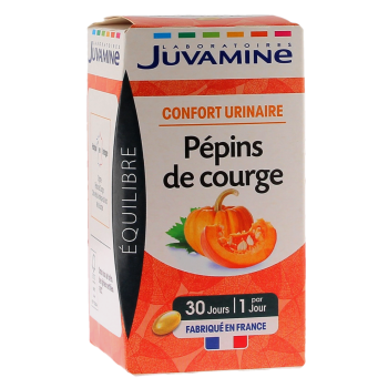 Pépins de Courge Confort Urinaire Juvamine - boîte de 30 capsules