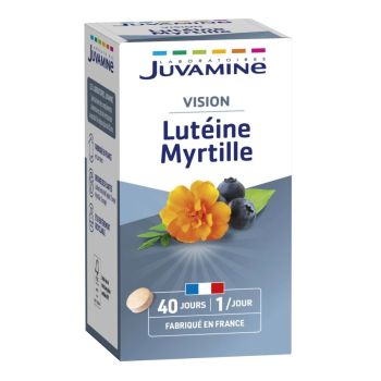 Lutéine Myrtille Santé des yeux Juvamine - boîte de 40 comprimés