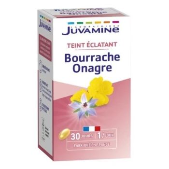 Bourrache Onagre Teint Éclatant Juvamine - boîte de 30 capsules