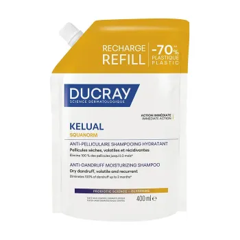 Kelual Squanorm shampooing anti-pelliculaire hydratant Ducray - recharge de 400ml