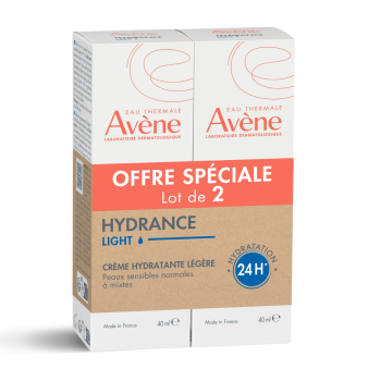 Hydrance light cr&egrave;me hydratante l&eacute;g&egrave;re Av&egrave;ne - lot de 2 tubes de 40ml 