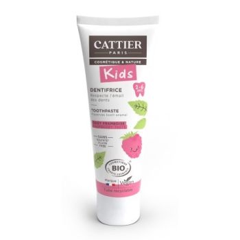Dentifrice bio 2-6 ans goût framboise Cattier - tube 50ml