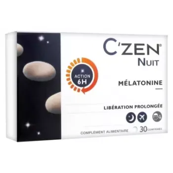 C'Zen Nuit mélatonine Bausch lomb - boite de 30 comprimés