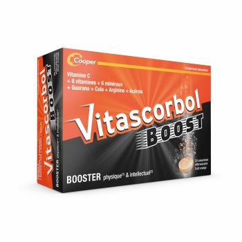 Vitascorbol boost physique intellectuel Cooper - boite de 20 comprimés effervescents
