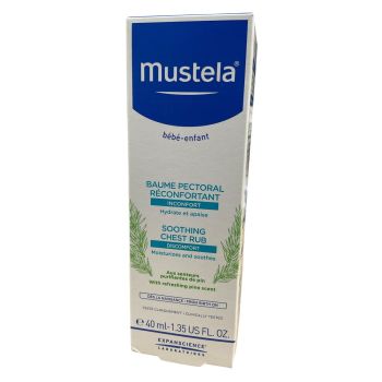 Baume pectoral réconfortant Mustela - tube de 40ml