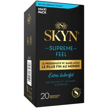 Skyn suprême feel extra lubrifié préservatifs Manix - 20 préservatifs sans latex     