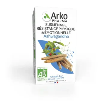 Arkog&eacute;lules Ashwagandha bio Arkopharma - bo&icirc;te de 120 g&eacute;lules