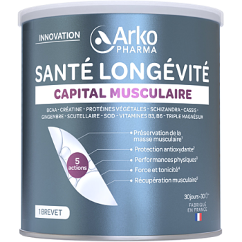 Sant&eacute; long&eacute;vit&eacute; capital musculaire Arkopharma - pot de 300g