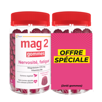 Mag 2 nervosité fatigue Cooper - lot de 2 pots de 45 gommes