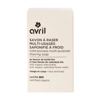 Savon à raser multi-usages saponifié à froid Avril - savon de 95g