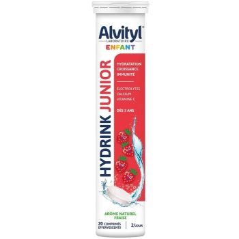 Hydrink junior ar&ocirc;me fraise Alvityl - tube de 20 comprim&eacute;s effervescents