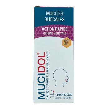 Mucidol spray mucites buccales goût miel PediAct - spray de 20ml