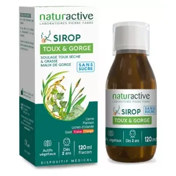 Sirop toux et gorge Naturactive - flacon de 120ml