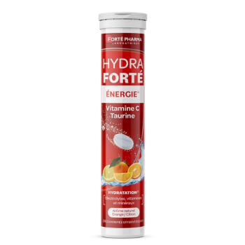 Hydra Fort&eacute; &eacute;nergie booster d'hydratation ar&ocirc;me naturel orange citron Fort&eacute; Pharma - 24 comprim&eacute;s effervescents