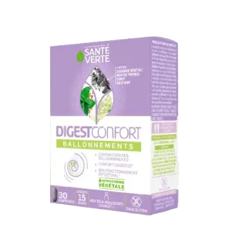 Digestconfort ballonements Santé Verte - boite de 30 comprimés 