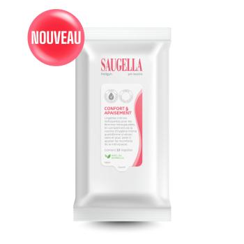 Poligyn lingettes intimes Saugella - pack de 15 lingettes
