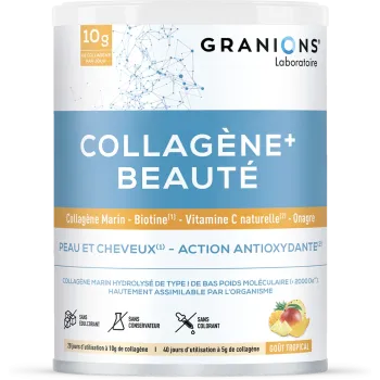 Collag&egrave;ne + Beaut&eacute; go&ucirc;t tropical Granions - pot de 220g