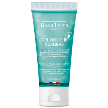 Gel douche surgras aloe vera Beauterra - tube de 200ml