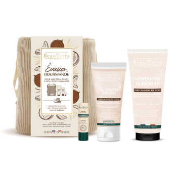 Trousse Evasion gourmande Beauterra - trousse de 3 produits